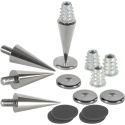 DSS3-BC Black Chrome Spike Set 4 Pcs.