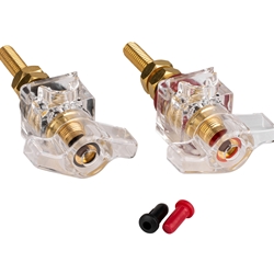 BPWK-G Winged Knob Insulated Binding Post Banana Jack Pair Gold